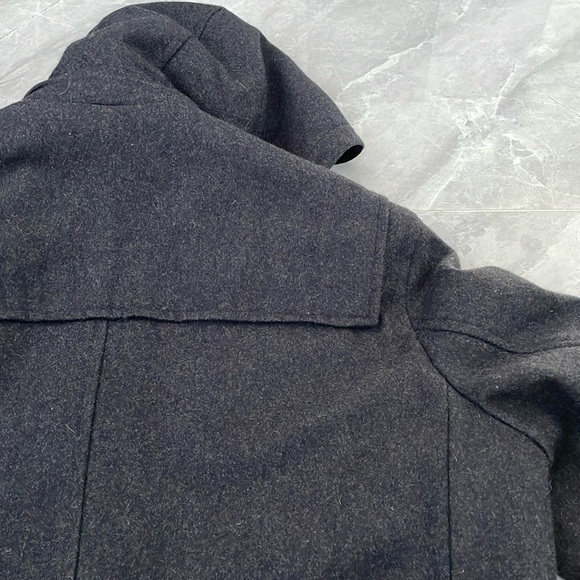 Men’s Claiborne Wool Blend Winter Jacket Coat Detachable Hood Large - Picture 12 of 16